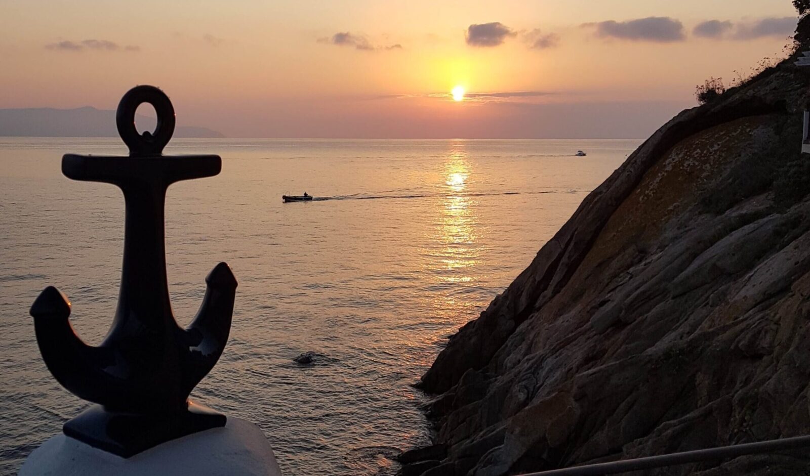 Anchor at Giglio Porto in Tuscany