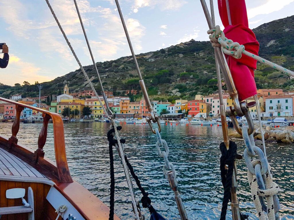 On a boat Arriving at Giglio Porto