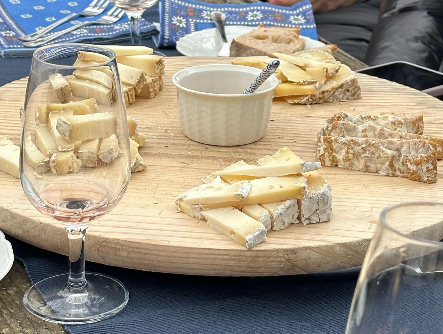 A platter of goat cheese in Orvieto