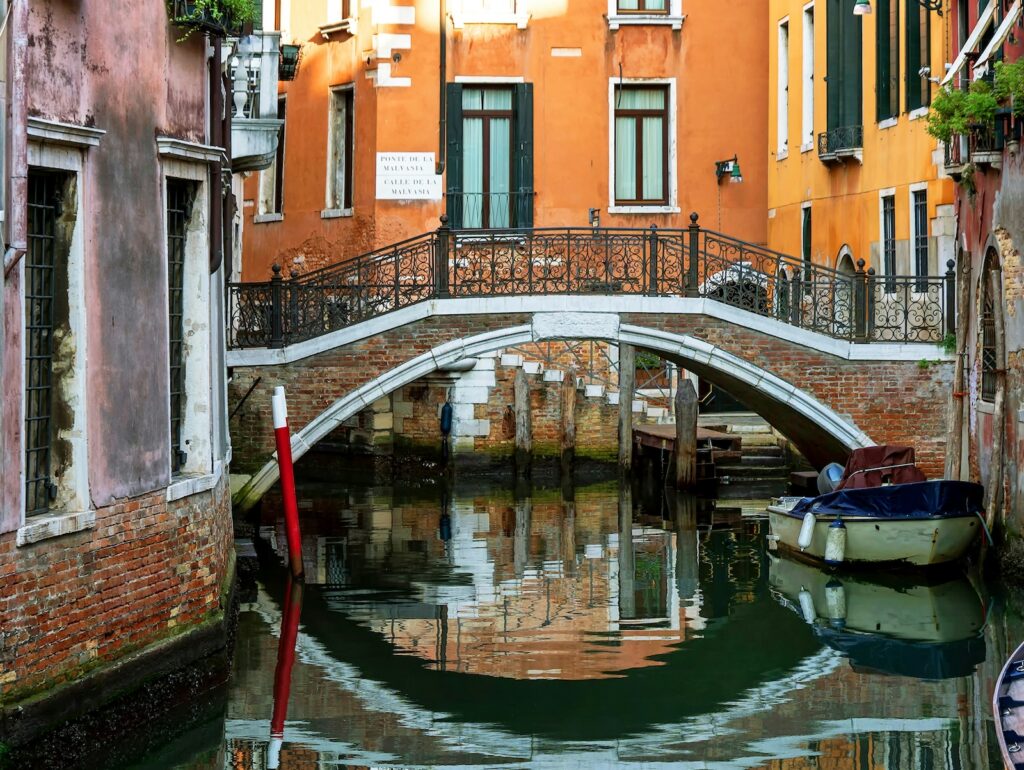 Venice bridge autumn in autumn