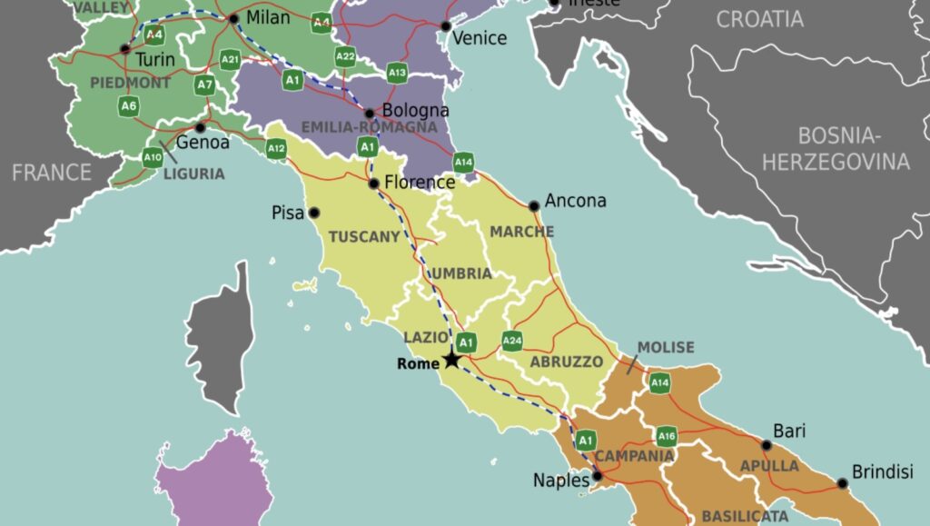 Map of umbria